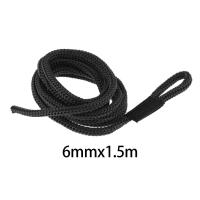 Cuerda De Anclaje Marítimo Negra Resistente Al Estiramiento Para Botes Pontones Barco Doble Tejido Cuerda De Anclaje Marítimo Con Ojo De Buey Accesorios Náuticos Para Kayak Y Botes Pontones - details 5