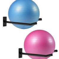 2Pcs Soporte De Bola De Ejercicio En Metal Para Gimnasio Garage Estudio Almacenamiento Para Bola De Yoga/Balanza De Estabilidad/Basketball - details 0