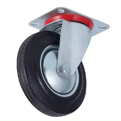 CABLEPELADO Rueda pivotante industrial sin freno | Rueda para Muebles | Poliuretano | No ralla suelo | Silenciosa | Aptas para soportar cargas hasta 50 Kg | Placa de 56.5 x 41.5 mm | Diámetro 75 mm - 1