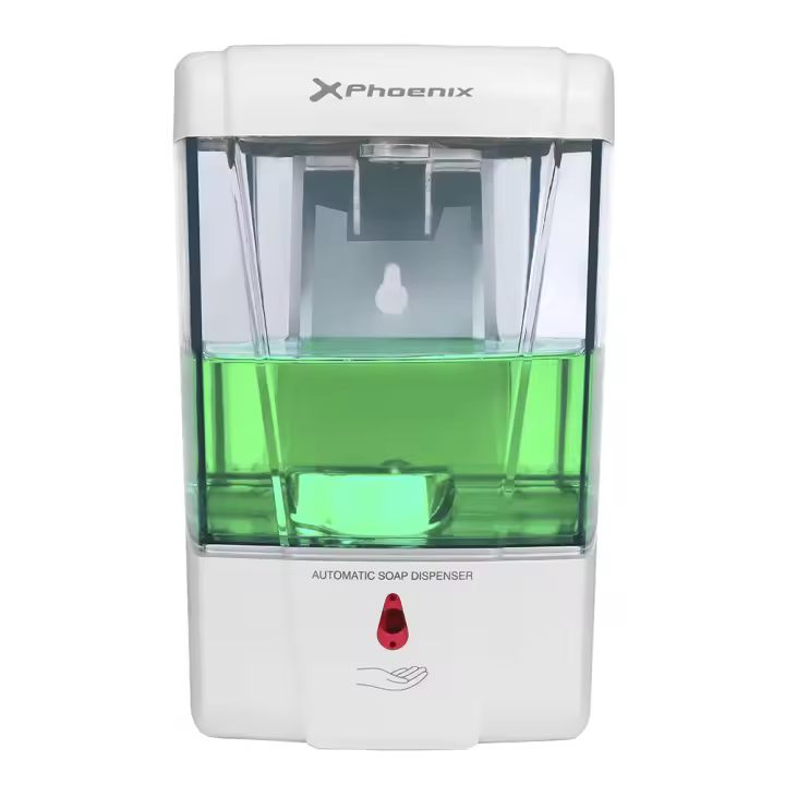 Phoenix Technologies - Dispensador Automatico para Pared de Gel, Capacidad 700 ml, Alimentacion Pilas - 1