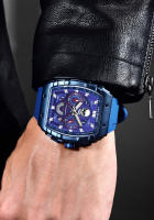 Reloj De Pulsera Militar LIGE Para Hombres Con Dial Grande Y Esqueleto De Cráneo Cronógrafo De Silicona Resistente Al Agua Y Luminoso - details 17