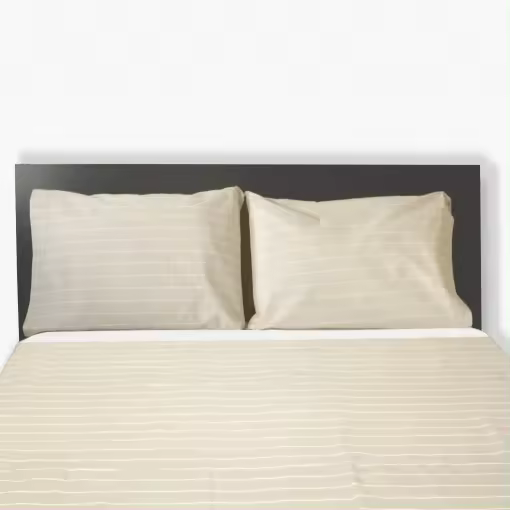 Juego de Sábanas Beige Rayas Algodón – Alo Home - 1