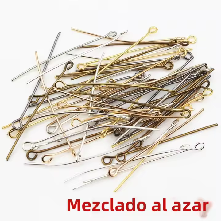 200pcs De Clavos Para Ojos De Metal Platinados En 7 Colores Clásicos Para La Creación De Joyas DIY Tamaños Variados De 16 a 50mm - 1