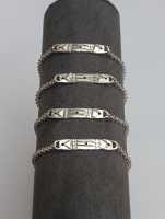 pulsera Atlante cadena gruesa unisex, ajustable de plata de ley atlante-40ycuatrojoyeria - details 0