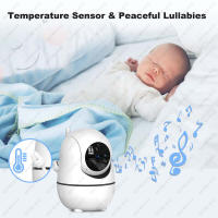 Monitor De Video Para Bebé Con Cámara PTZ Zoom Babyphone Protección De Seguridad CCTV Sensor De Temperatura Lullaby - details 9