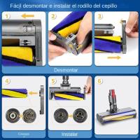 Cabeza De Cepillo Suave Para Aspiradora Dyson V7 V8 V10 V11 V15 Accesorios Para Suelos Duros Con Detector De Polvo - details 3