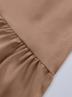 Vestido Largo Elegante De Verano Con Cuello Cuadrado Y Mangas Largas Para Damas De Honor Vestido De Mujer Con Borde Volante Y Cintura Alta - details 31