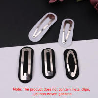 100PCS Clips De Tornillo Ovalados No Tejidos Pads De Terciopelo Para DIY Joyería Y Peinado Material De Espaciador Rectangular - details 1