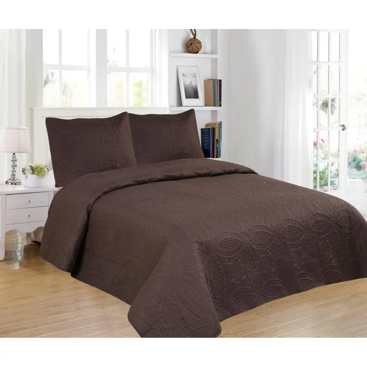 KingnetStore  Colcha Bouti Emboss para Verano y Premivera,Reversible Liso de Color Beige ,Colcha Cubrecama Ligera Fina,Entretiempo 100% Poliéster. (Cama90,105,135,150,180) - 1