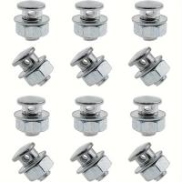 12PCS Frenos De Bicicleta Plomadas De Hierro Duraderas Con Tornillos Para Fijar Cableado Accesorios De Bicicleta Color Plata - details 0