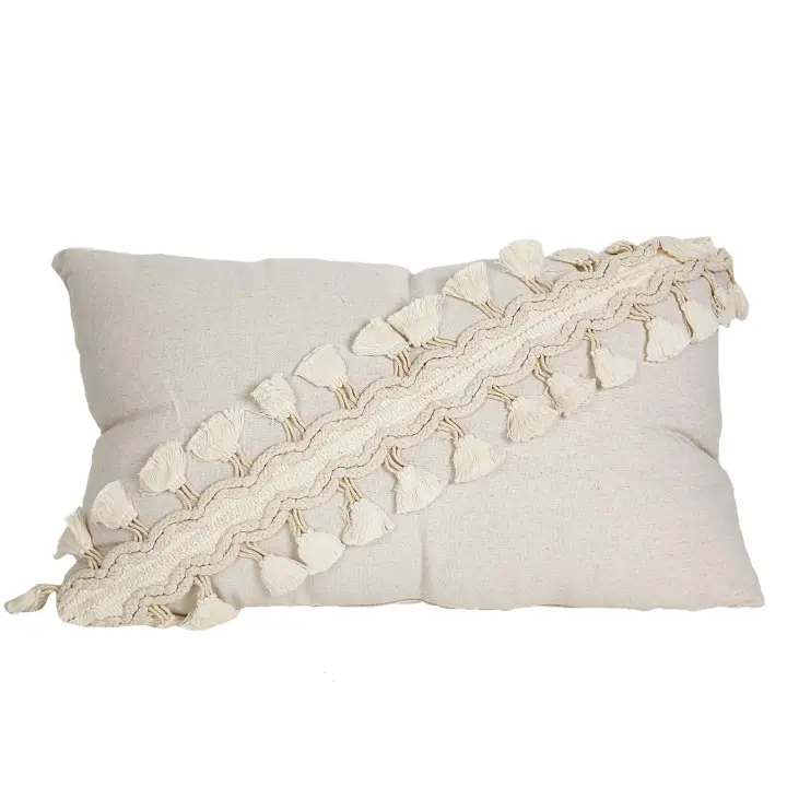COJIN BLANCO C/BORLONES POLYESTER HM843243 FIJALO - 1