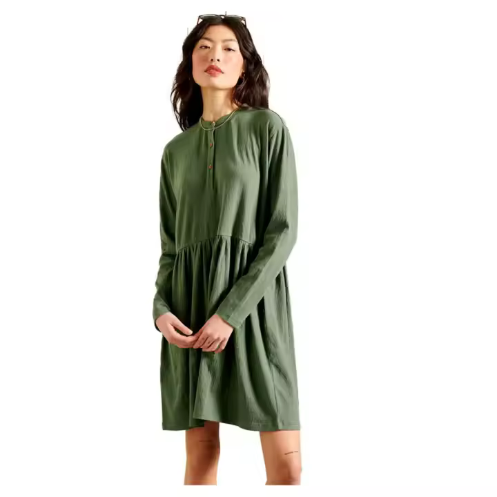 Superdry Vestido Corto Jersey Mini Verde Mujer Adulto - 1