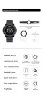 Reloj Deportivo NAVIFORCE NF7110 Con Pantalla Digital Y Cierre De Hebilla Correa De Silicona Resistente Al Agua Para Hombres Y Mujeres - details 1