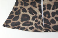 Vestido De Mujer Verano 2025 Con Estampado De Leopardo Y Azoque Elegante Y Retro De Cintura Ajustada Y Abertura En La Pierna - details 8