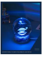 Lámpara De Noche En Forma De Balón De Cristal Con Jirafas Luminosas Y Astronauta Luz USB Para Decoración De Mesa Regalos Para Niños - details 6