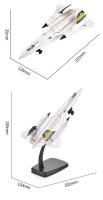 Modelo De Avión De Combate SR-71 Blackbird American Reconnaissance Con Sonido Y Luz Metal Diecast Para Coleccionistas Edad Recomendada 14+ - details 7