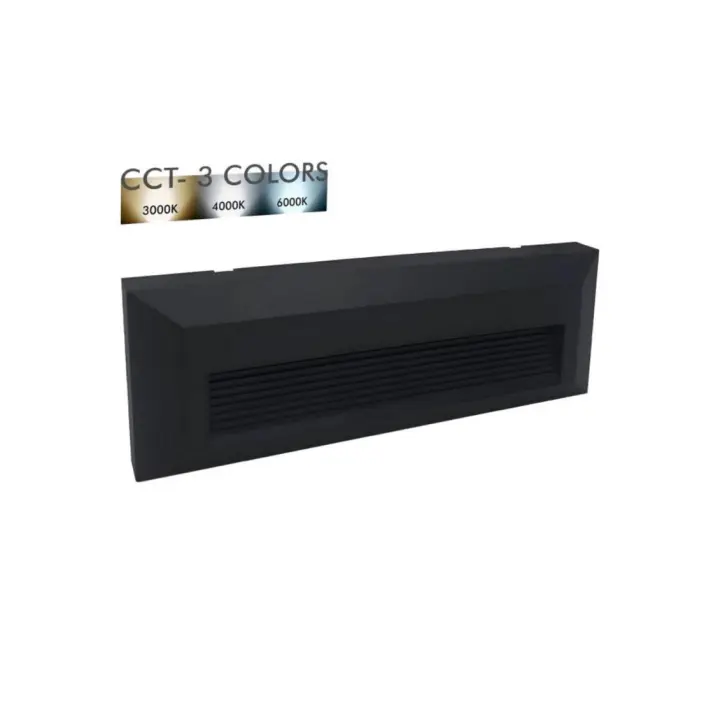 LED7-Aplique CCT 3 Tonos de luz en 1 Exterior Superficie 6W IP65 Negro - 1