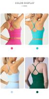 Sujetador Deportivo Para Mujer En Color Sólido Estilo Yoga Gimnasio Cruzado Atrás En Y Sexy Fitness Running Entrenamiento - details 4