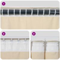 Cortinas Blackout vidaXL con cinta superior 2 piezas borgoña de terciopelo - details 6