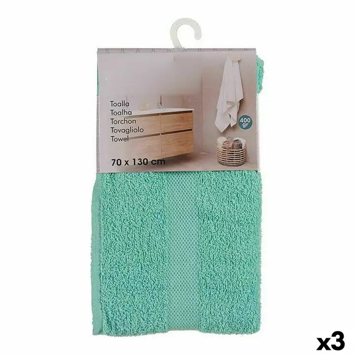 Berilo Toalla de Baño Turquesa 70 X 0,5 X 130 Cm 3 Unidades - 1