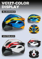 Casco De Bicicleta VICTGOAL Para Hombres Con Luz Trasera Y Gafas Magnéticas UV400 Visera Sol Protección Integral Para MTB Scooter Eléctrico Y Ciclismo - details 11