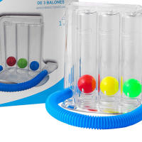 Entrenador De Respiración 3/4 Balones Para Mejorar La Función Pulmonar Spirometría Exercitador De La Respiración Medidor De La Exhalación Herramienta De Fitness Integrado - details 4