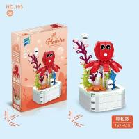 Bloques De Construcción DIY Con Animales Marinos Juguete Educativo Para Niños Set Incluye Peces Calamares Murciélagos Con Plantas Acuáticas Tamaño Pequeño Compatible Con Lego - details 8