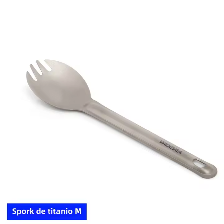 Widesea Cuchara De Titanio Para Camping Y Viajes Utensilios De Comedor Ultraligeros Para Pícnic Y Senderismo No Desechables - 1
