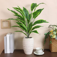 1PC Plantas Artificiales Verdes Simuladas Para Decoración De Oficina Y Hogar Estilo Selva Material Plástico Sin Botellas Incluidas - details 8