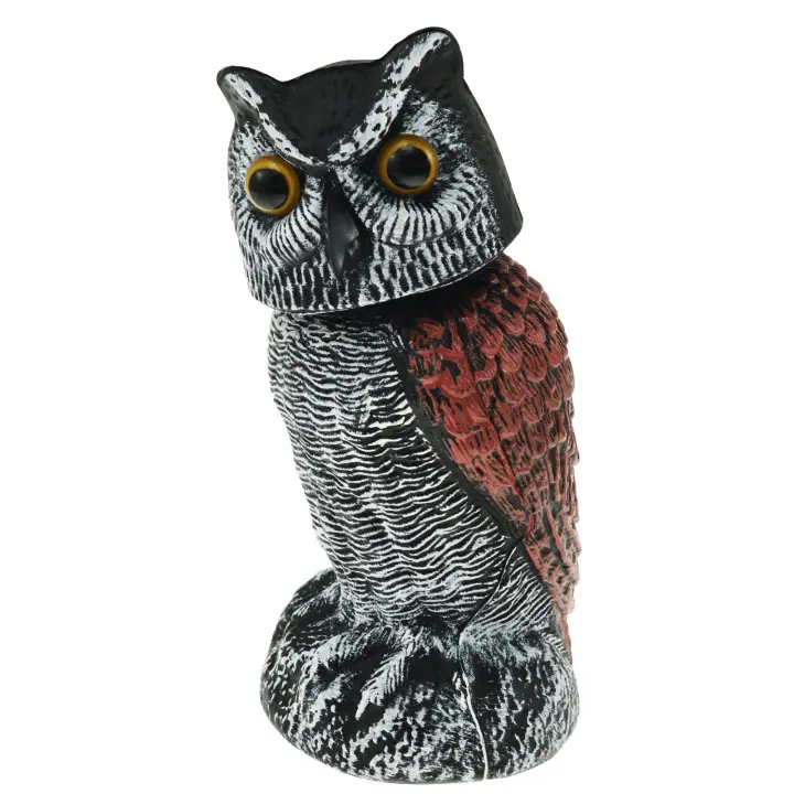 Estatua De Falso Águila Giratoria 360° Desencadenada Por Movimiento Anti-Pájaros Dispositivo De Repelente De Animación Realista PE Material - 1