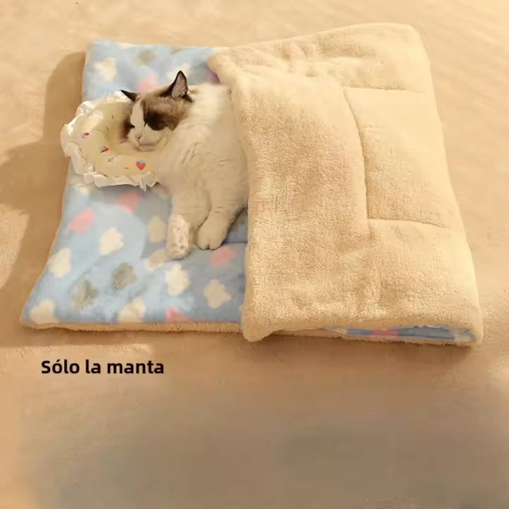 Manta Para Mascotas De Otoño E Invierno Manta Para Perro Y Gato Manta Suave Para Descansar Todas Las Estaciones Coral Fleece Lavable a Mano - 1