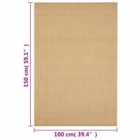 vidaXL Alfombra de sisal natural 100x150 cm Alfombras de área  Alfombra de Piso para Sala de Estar Dormitorio Habitación Salón - details 6