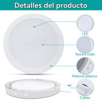 Lámpara De Techo LED Regulable Para Cocina Baño Sala De Estar Dormitorio Iluminación Contemporánea 220V Panel Luminaire Self-Contained - details 33