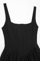 Vestido De Noche Para Mujer ZBZA Con Cuello Cuadrado Y Tirantes Anchos Bolsillos Ocultos Cierre De Zipper Chic Para Navidad Y Otoño Invierno - details 20