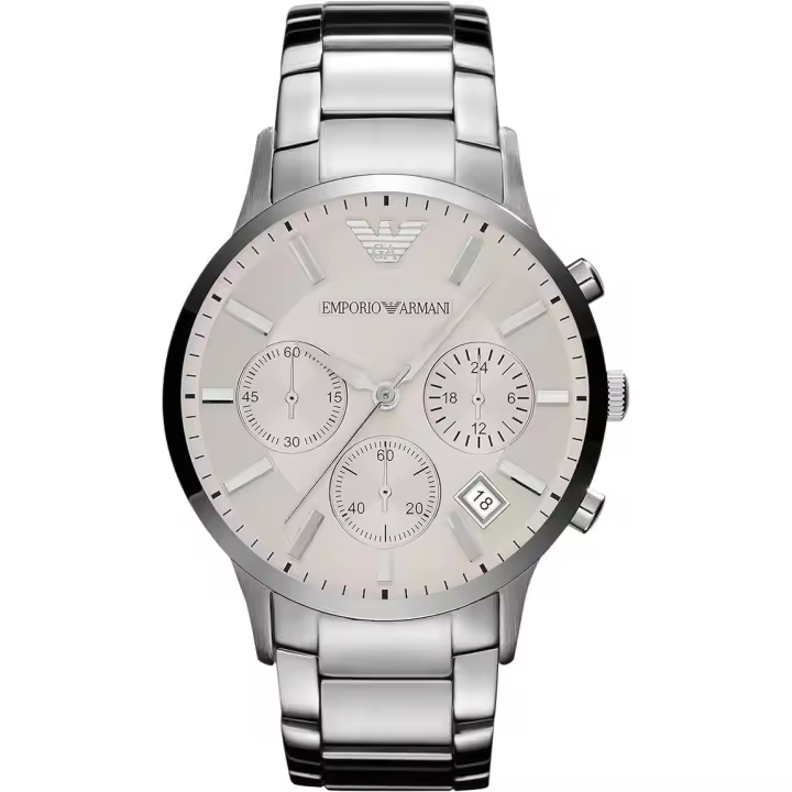 Emporio Armani Reloj hombre AR2458, con calendario, Incluye Caja Original, Diámetro: 43MM - 1