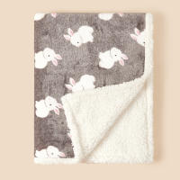 Manta Bebé De Flanela Gruesa Doble Capa Para Otoño Invierno Manta De Piel De Oveja Dobladable Para Cuna Y Carrito De Bebé - details 6