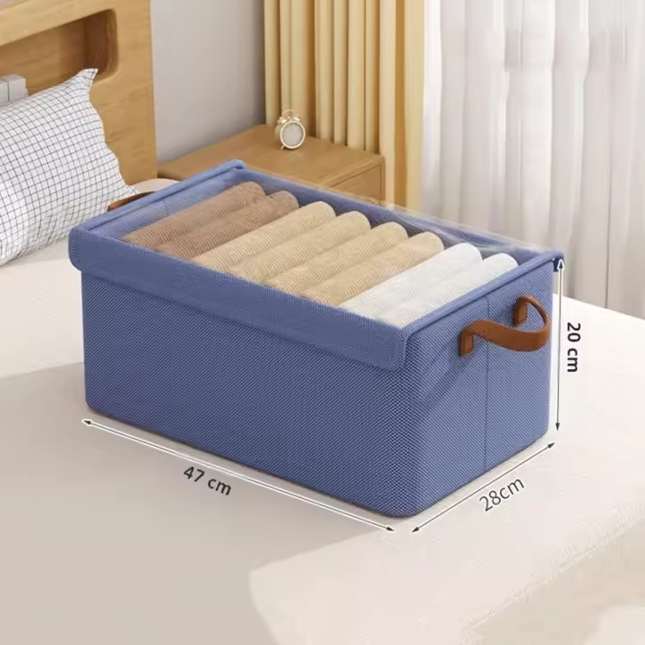 Caja De Almacenamiento Ajustable Con Marco De Maple Catiónico Multi-compartimiento Para Ropa Y Pantalones Ecológico Para El Hogar - 1