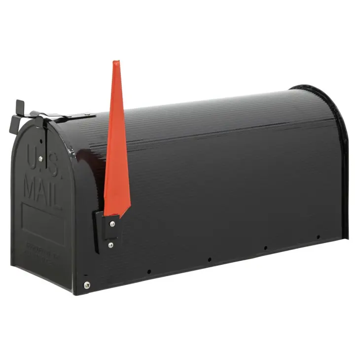 ARREGUI USA Mail USA/N Buzón Exterior de Acero de Estilo Americano | Buzón Americano | Buzón para Pan, Periódicos, Revistas, Sobres Grandes y Correo | Buzón Panera | Gran Capacidad | Negro - 1