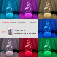 Lámpara Nocturna LED 3D Para Niños Luz De Noche Creativa Para Mesa Lámpara De Cama Romántica Decoración De Hogar Regalo Para Niña - details 9