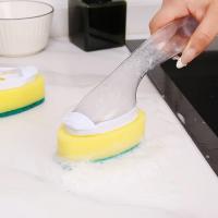 Juego De Cepillo De Limpieza Para Platos Con Botella De Detergente Y 1 Cabezal De Repuesto Para Limpieza De Cocina Herramienta De Escobilla Para Fregadero Ecológica Y Duradera - details 5