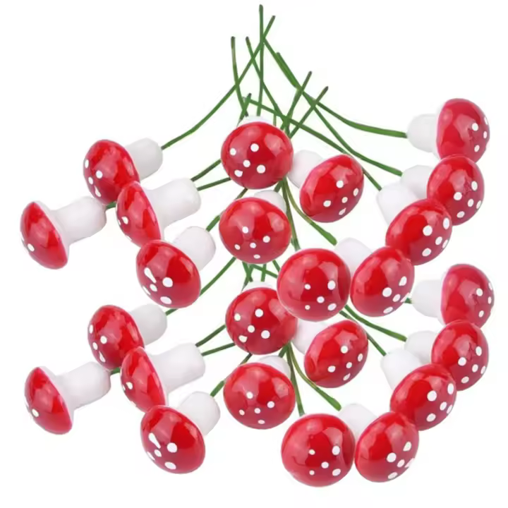 10Pcs Mini Set De Hongos Artificiales 2cm Para Jardín Fae Tiraditos De Moluscos Y Termitas Decoración De Terrario Y Artesanía - 1