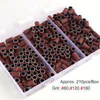Juego De 210 Piezas De Anillas De Pulido Para Máquina De Manicura Eléctrica 180/120/80 Grit Brocas De Uñas Para Pedicura Herramienta De Pulido De Uñas - details 4
