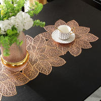 Mantel Individual De PVC Dorado Zijinhua Con Diseño De Encaje Y Almohadilla De Comedor Lujo Ligero Resistente a Altas Temperaturas - details 6