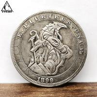 Moneda Commemorativa Anubis Y Águila Decoración Para El Hogar Regalo Moneda De Metal Estilo RELIGIOUS Tema PYRAMID - details 10