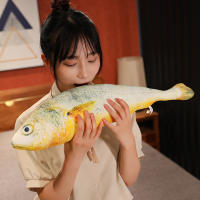 Nueva Simulación Gran Juguetes De Pescado Amarillo Almohada Suave De Peluche Realista Cojín De Descanso Decorativo Regalo - details 16