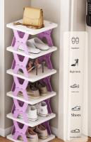 Estante Plegable Para Zapatos De Plástico Multi-Nivel Ahorro De Espacio Rack De Almacenamiento Desmontable Sin Instalación Requiere - details 3