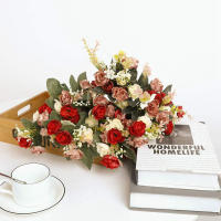 Rosa De Seda Artificial 1PC Para Arreglo Floral En Vaso Decoración De Navidad Boda Año Nuevo Scrapbooking Bouquet De Casa - details 4