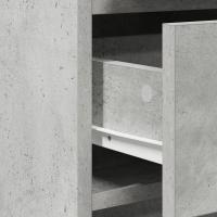 Conjunto de tocador de 3 piezas con LED de vidaXL en madera elaborada color gris concreto - details 5