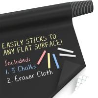 Pegatina De Tablero De Lápiz Negra 45x200cm PVC Borrrable Decoración De Mural Para Habitaciones De Niños Oficina Estilo Chalkboard Para Decoración De Pared - details 1