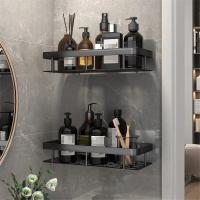 Estante De Baño Sin Perforar Soporte Para Shampoo Organizador De Baño De Aluminio Cuadrado Montado En La Pared Accesorio Para Cocina - details 1